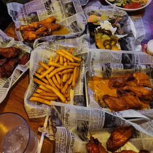 a table full of food