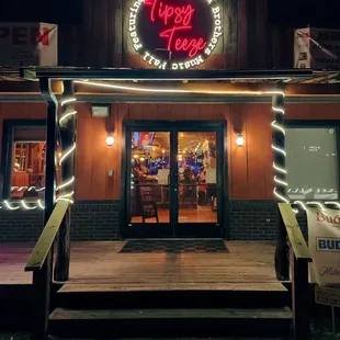 the front of the restaurant