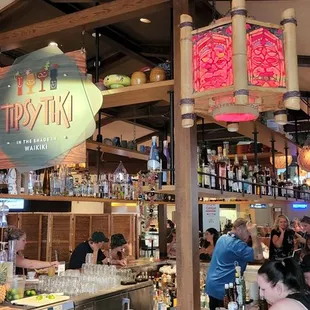 Cool Tiki Bar inside Kuhio Ave Food Hall!