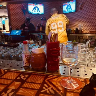 Matt serving us up some drinks! The best bartender!!