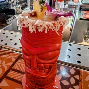 Painkiller with coconut and caramel drizzled on the top by Matt