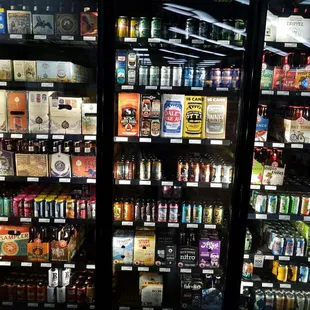 a refrigerator full of beer