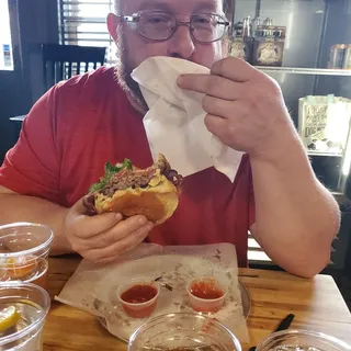 Stuffed Gouda Burger