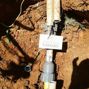 Repair on Natural Gas line in yard. #TiptonsPlumbing fixes Natural Gas Lines