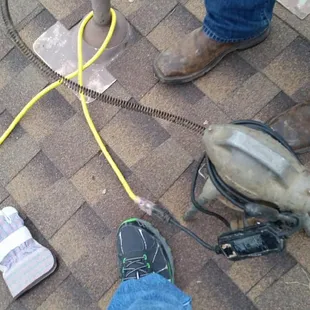 Drain clean out service.
