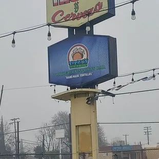 The sign out front on Belmont