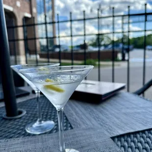 Martinis  on the patio
