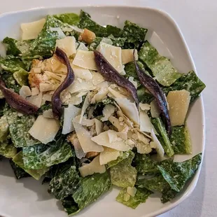 Of course, I had the Caesar's salad. Of course, I asked for anchovies. Casear's salad as it was meant to be served.