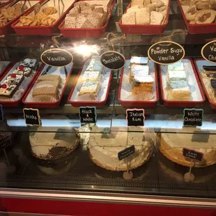 a variety of desserts