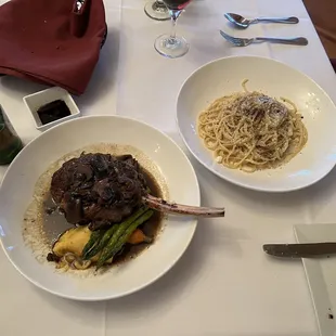 Veal Chop and Cailico de Pepe