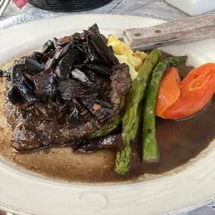 Steak - cooked medium well despite being asked to be medium :/