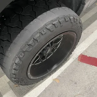 Front driver tire ! 90 days in wow !!! Had to go to a real tire place !