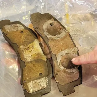 Brakes pads installed backwards.