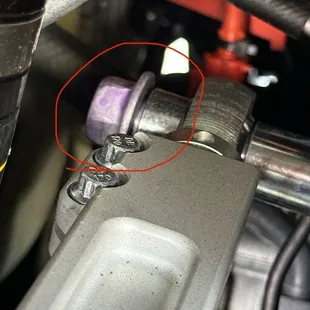 Bolt loose on driver side upper control arm