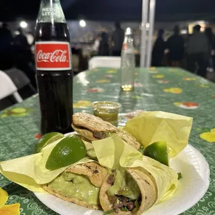 Inside - dining at one of the set up tables
