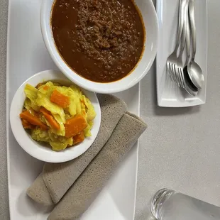 Key Misir and cabbage side dish