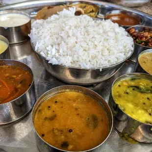 a variety of indian food