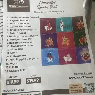 Navarathri Special Thali*