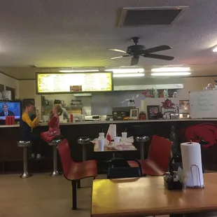 a restaurant with tables and chairs