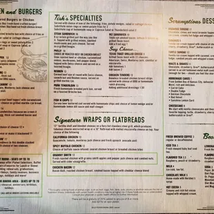 Menu - Backside, as of 11-5-2024