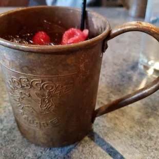 Drink - Raspberry Moscow Mule, dang this is mixed great!