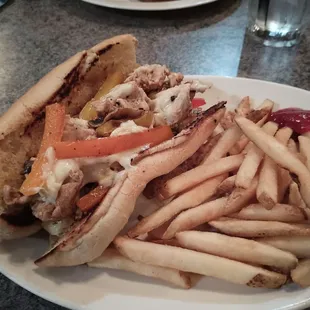 Philly Sandwich with Fries