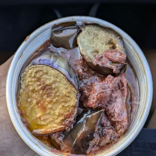 Eggplant with pork.
