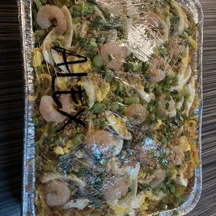 a close up of a tray of food