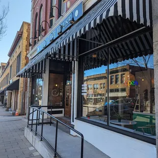 the outside of the building