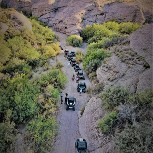 Large group off-road adventure tours
