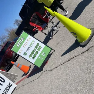 I'm ok with areas for players and staff but it is half full and no parking elsewhere for anyone else!