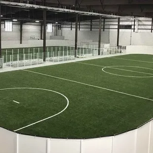 One of two indoor turf soccer/lacrosse fields