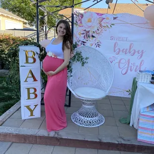 Peacock chair was so cute and I also rented chairs.