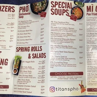 Menu as of 1/18/2023
