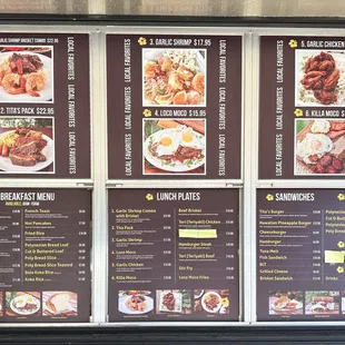 Full menu