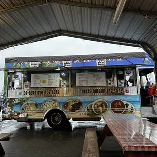 Outside covered seating