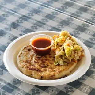 Jalapeños and cheese pupusa