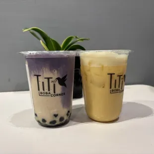 Ube- Taro Brown Sugar Boba Milk Mango Coconut