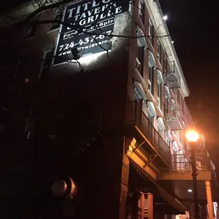 Exterior of Titlow Tavern and Grill. Historic building from early 1900s