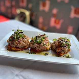 Tuna Crudo Tostones