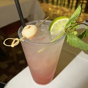 Pisco lychee cocktail