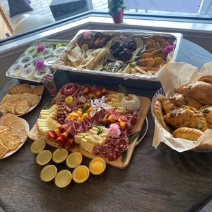 a variety of food on a table