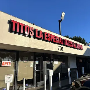 the front of the store