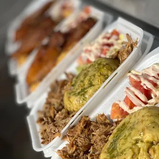 a variety of food items