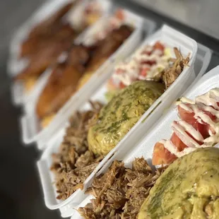 a variety of food items