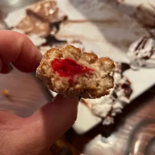 Inside of churros