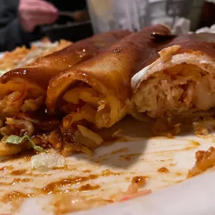 Inside filling of Tito's enchiladas