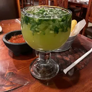 Spicy cilantro jalapeño margarita!