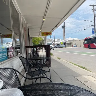 outside