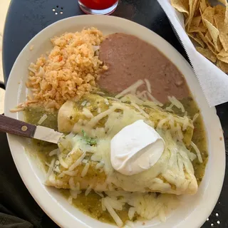 Enchiladas Verdes Plate